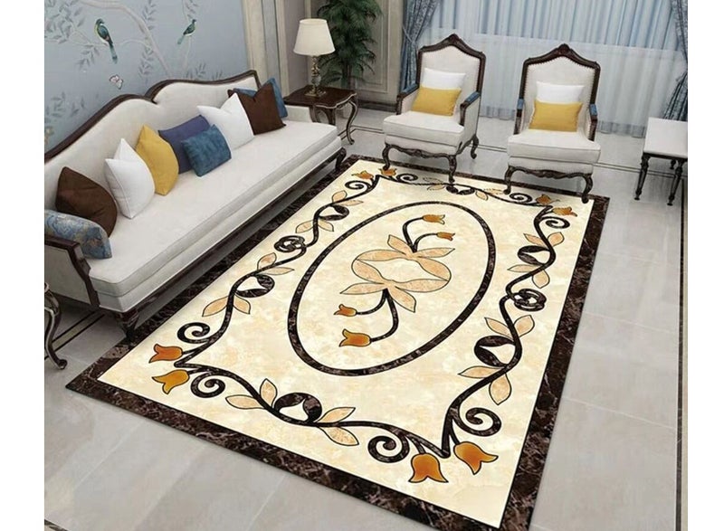 سجادة شرقية بتصميم كلاسيكي تقليدي متعدد الألوان 160x240سم - Image 2