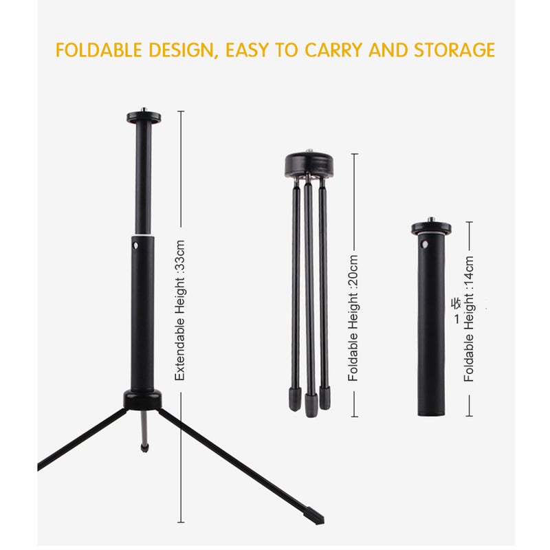 Generic - LED Ring Light With Adjustable Tripod MultiColour 30x4x26.5cm - Image 1