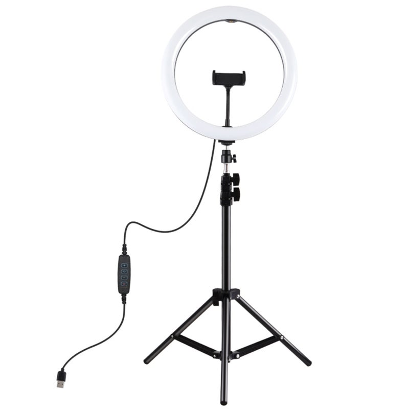 Dimmable LED Photography Light with Tripod And Mobile Phone Bracket Black - Image 4