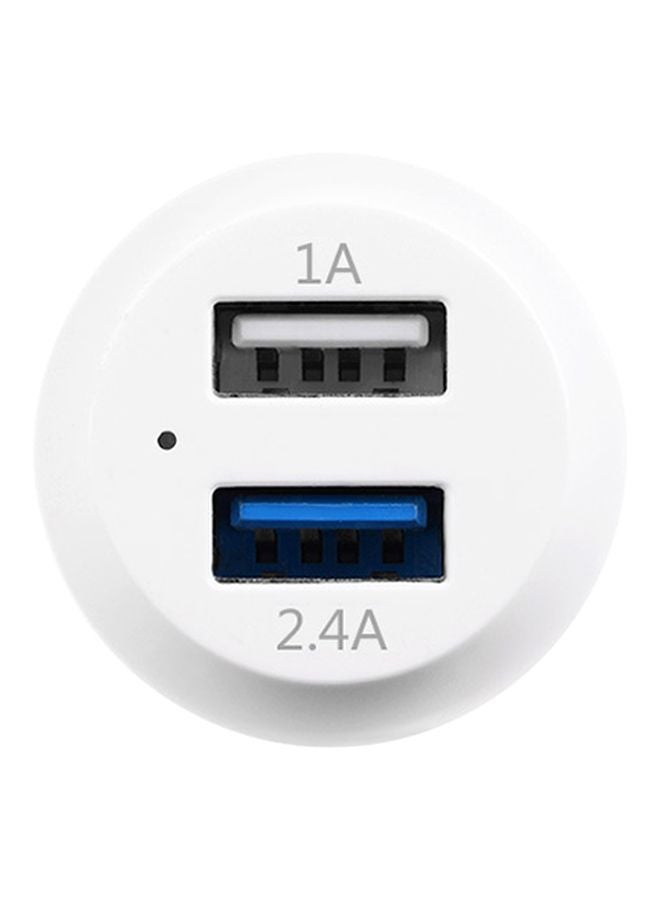 Wopow Dual USB Car Charger White/Silver - Image 3