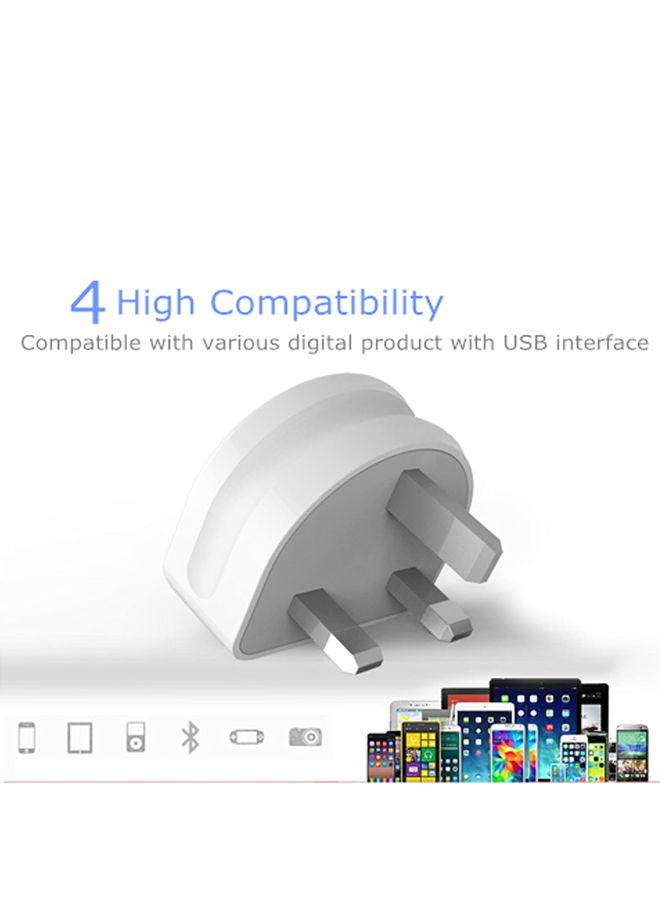 REMAX 2 USB Moon Charger Plug White - Image 4
