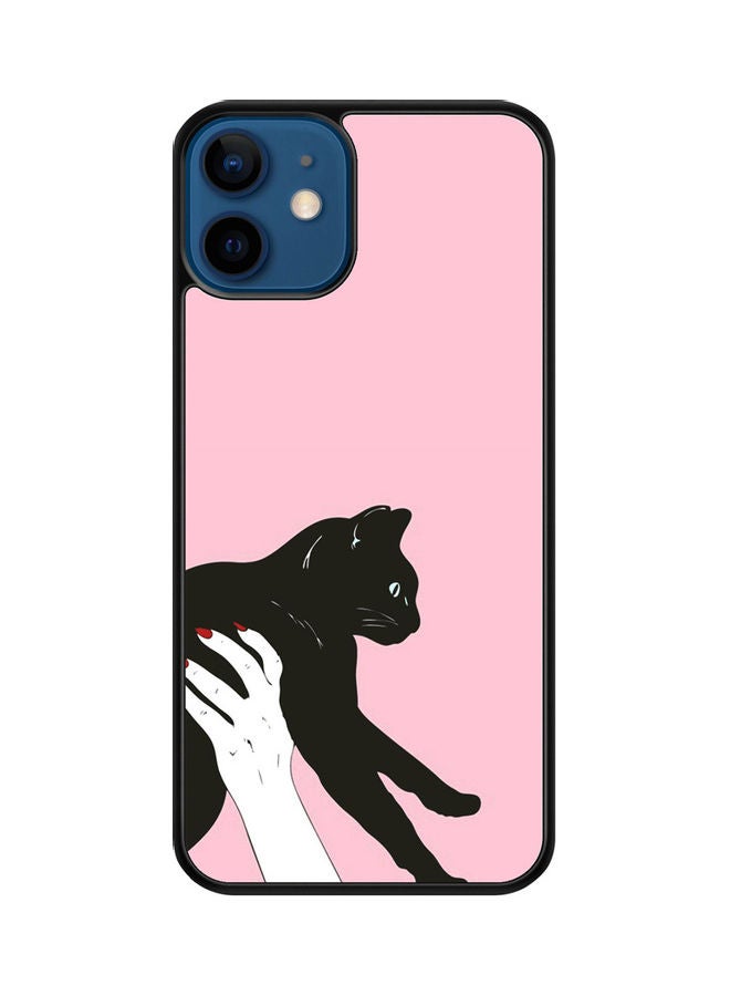 إس واي إن غطاء حماية واق لهاتف أبل آيفون 12 وردي / أسود/ أبيض