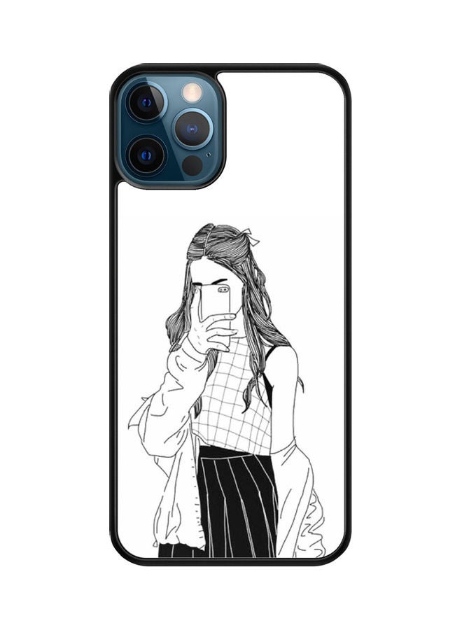 إس واي إن غطاء حماية واقٍ لهاتف أبل آيفون 12 برو أبيض/ أسود