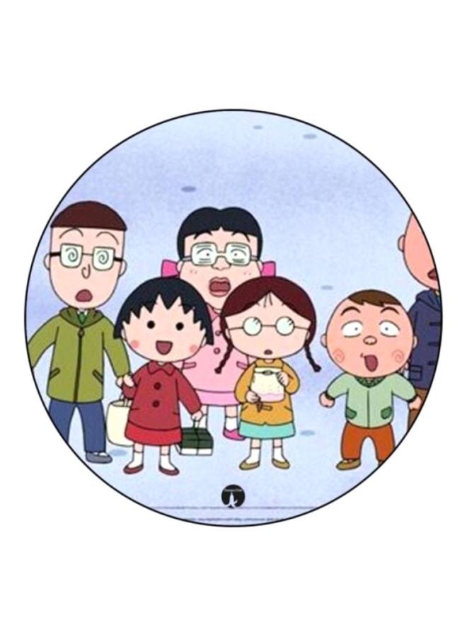 Animation Chibi Maruko Chan Printed Mousepad Blue/Green/Brown