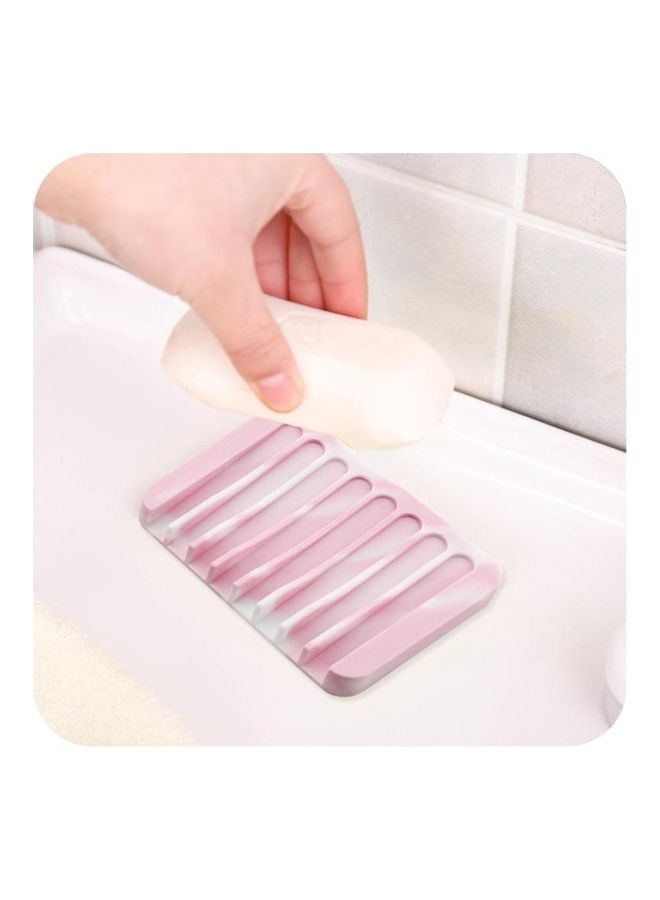 ISank Silicone Soap Holder Pink & White 11.5cm  - Image 2