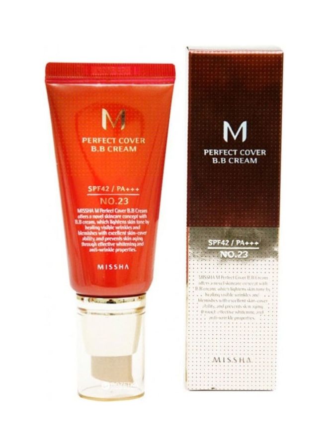 Missha Perfect Cover BB Cream SPF 42 PA+++ 23 Natural Beige - Image 1