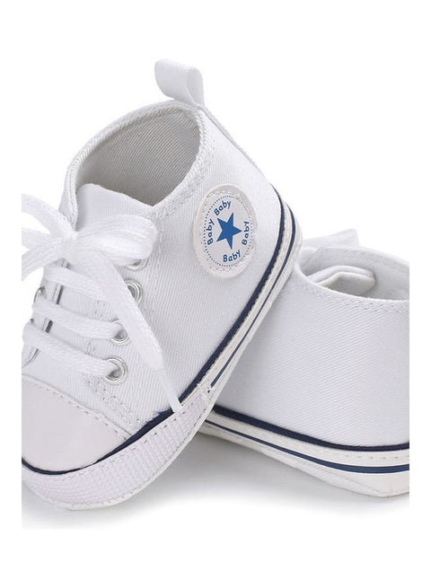 Baby Shoes Soft Sole Fashion Canvas Infant Toddler Sports White