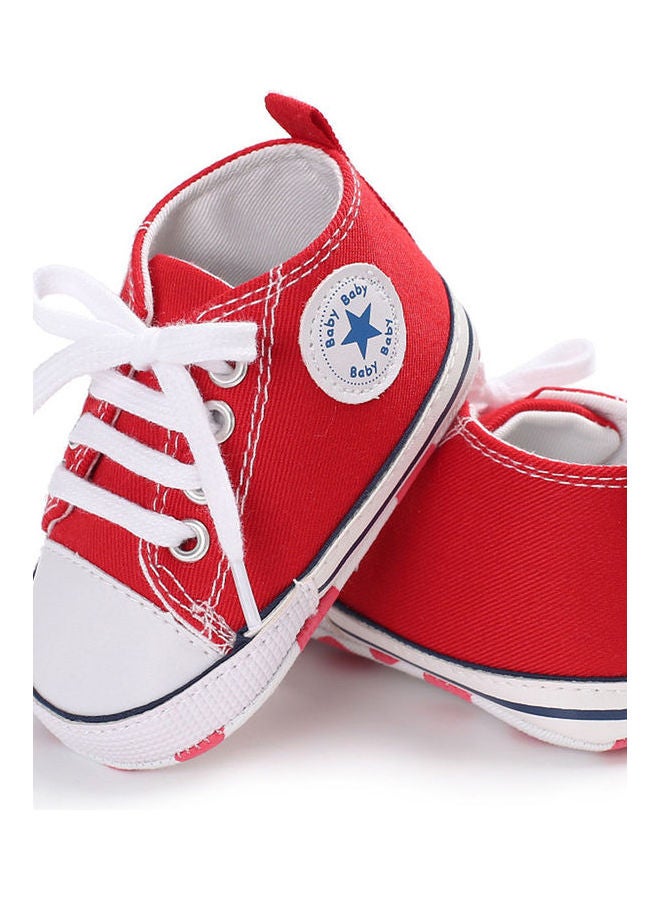 Baby Shoes Soft Sole Fashion Canvas Infant Toddler Sports Red - Image 1