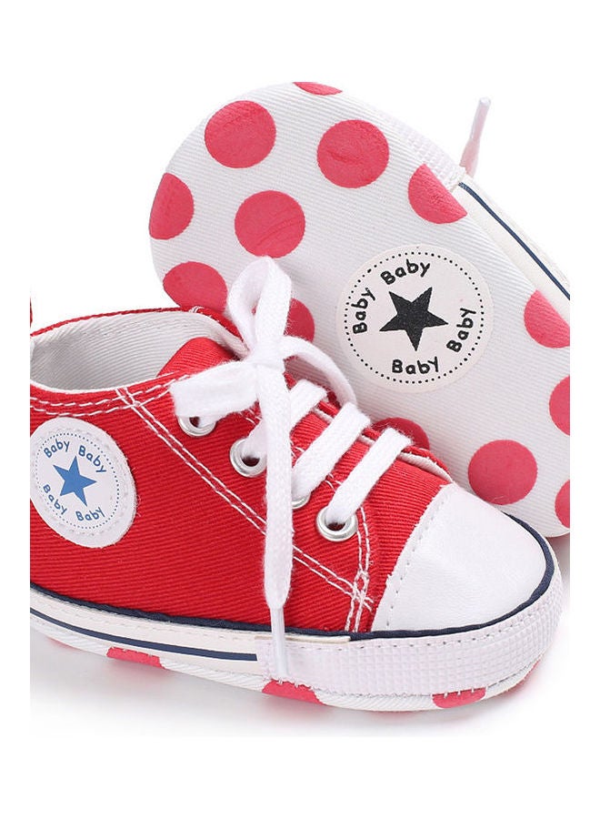 Baby Shoes Soft Sole Fashion Canvas Infant Toddler Sports Red - Image 4