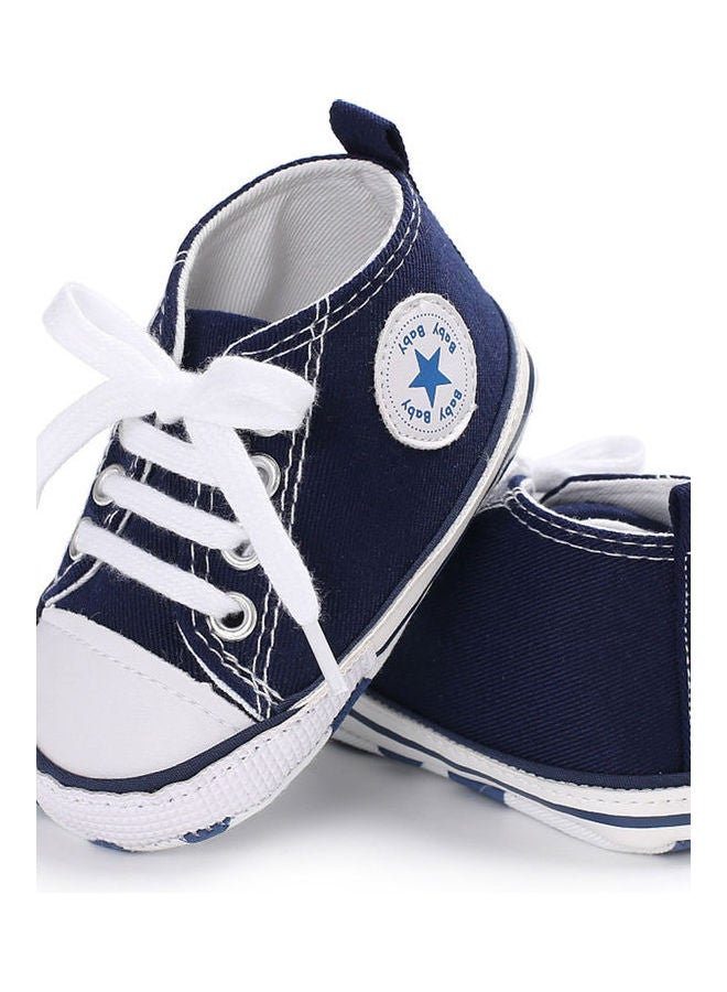 Baby Shoes Soft Sole Fashion Canvas Infant Toddler Sports Dark Blue - Image 1