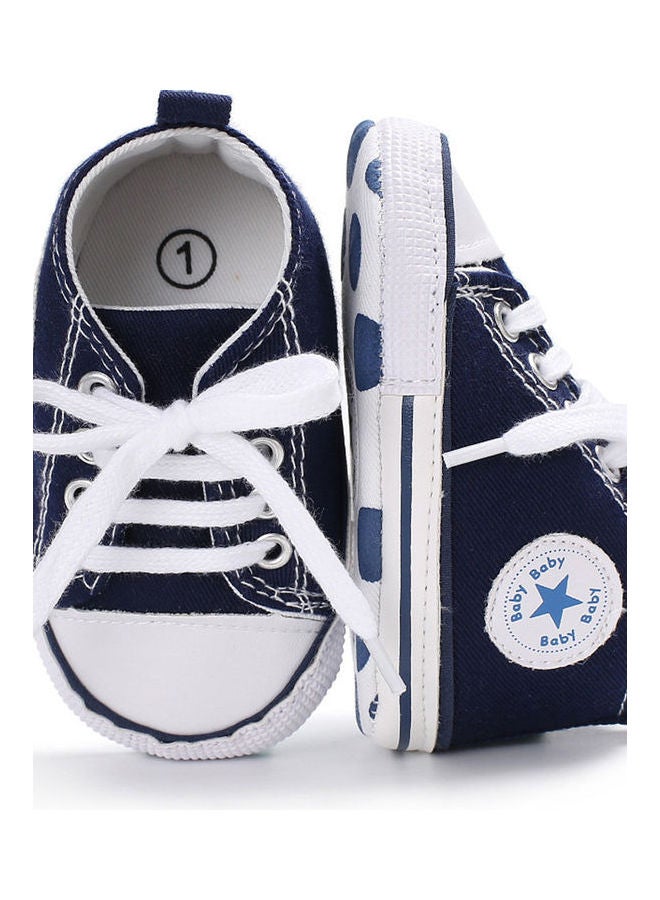 Baby Shoes Soft Sole Fashion Canvas Infant Toddler Sports Dark Blue - Image 3