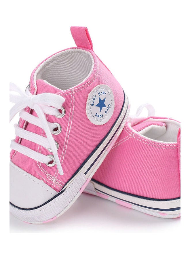 Baby Shoes Soft Sole Fashion Canvas Infant Toddler Sports Pink - Image 1