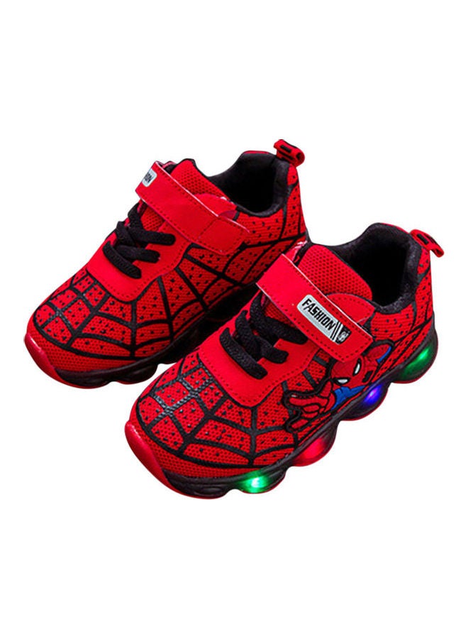Fashion Cool Baby Girls Boys Casual Sports Shoes With LED Luminous Red - Image 1