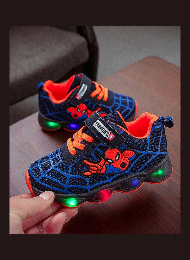 Fashion Cool Baby Girls Boys Casual Sports Shoes With LED Luminous Blue - Image 2