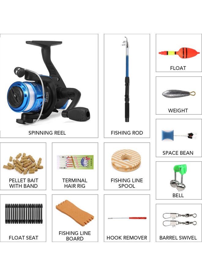 Generic - Fishing Rod And Reel Combo Full Kit 45x6.5x14cm - Image 1