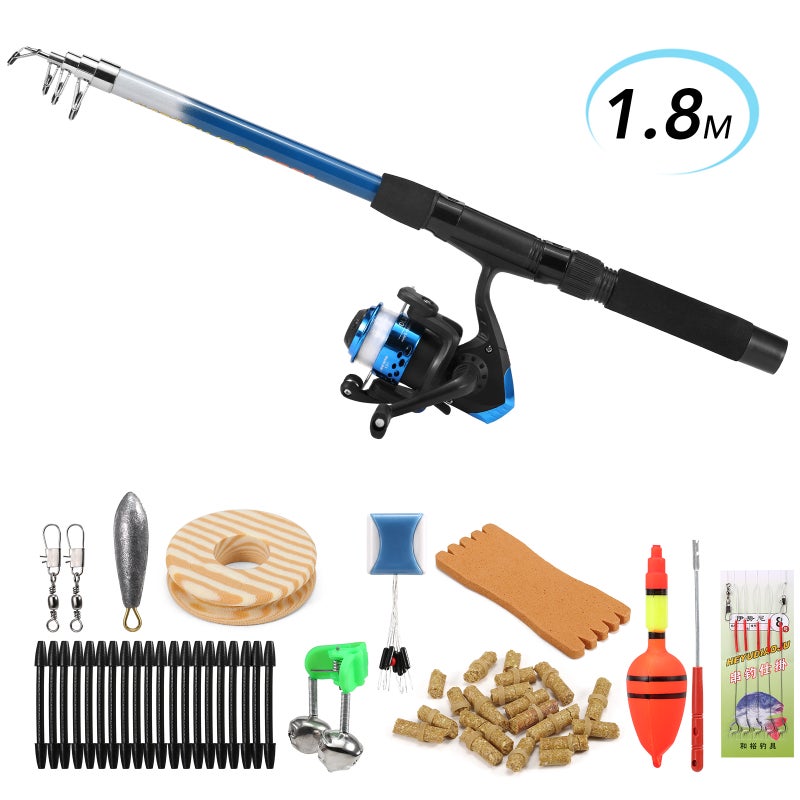 Generic - Fishing Rod And Reel Combo Full Kit 45x6.5x14cm - Image 1