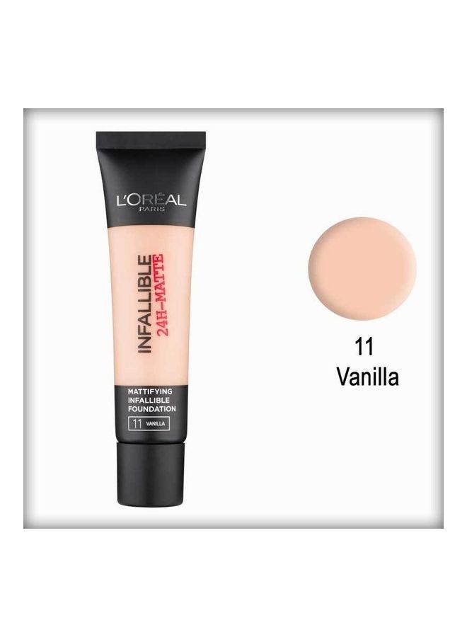 L'OREAL PARIS Infallible 24h Matte Foundation 11 Vanilla Beige - Image 1