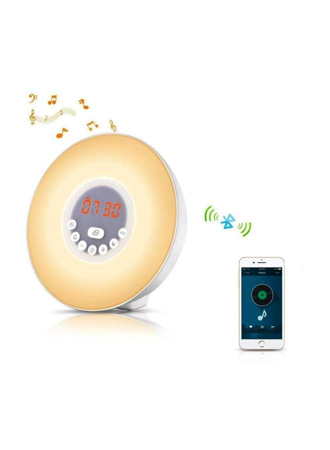 كروني منبه رقمي أبيض/بيج/أسود 16.8x16.8x9.3سم - Image 3