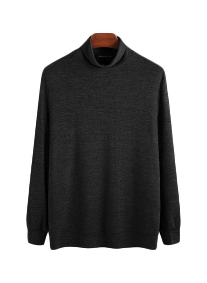 Knitted Pullover Sweater Black  - Image 1
