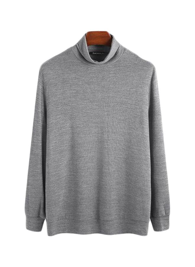 Knitted Pullover Sweater Grey  - Image 1