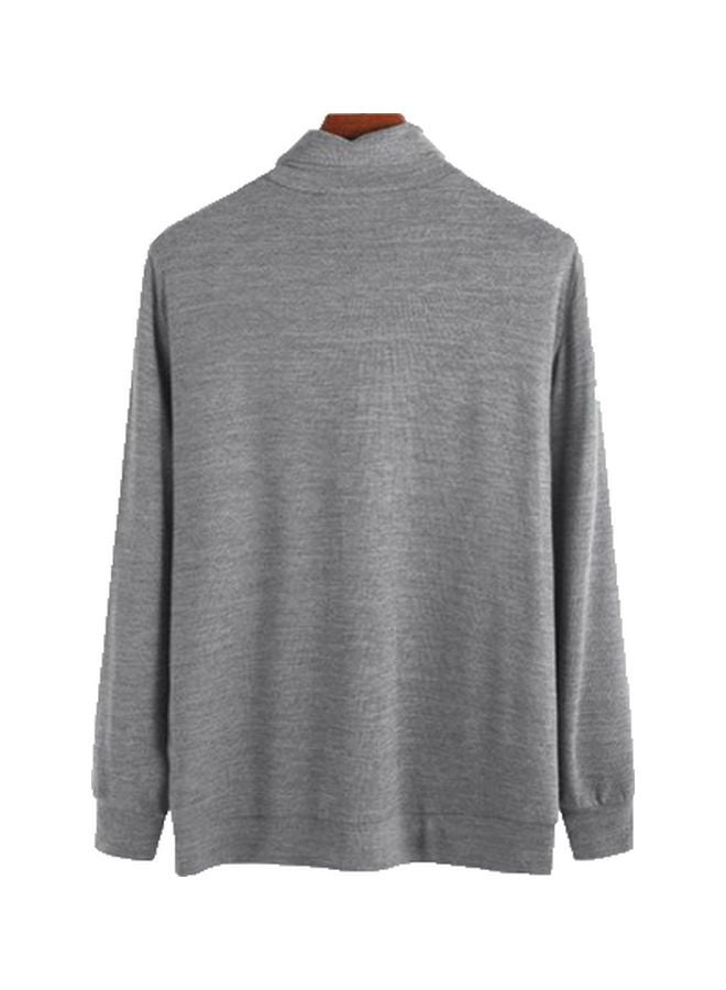 Knitted Pullover Sweater Grey  - Image 2