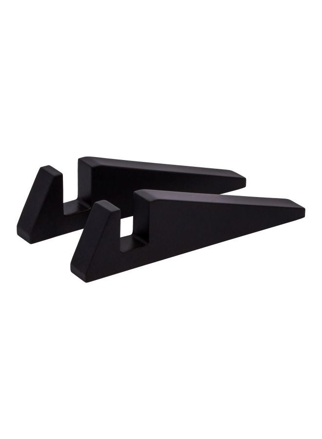 2-Piece Nespresso Capsule Holder Stand Black 12x3x1.2cm