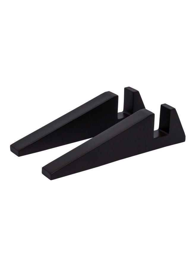 2-Piece Nespresso Capsule Holder Stand Black 12x3x1.2cm