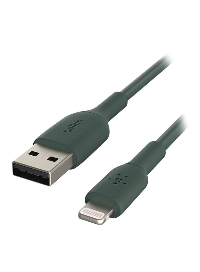 Lightning Cable (Boost Charge Lightning to USB Cable for iPhone, iPad, AirPods) MFi-Certified iPhone Charging Cable 1m Midnight Green