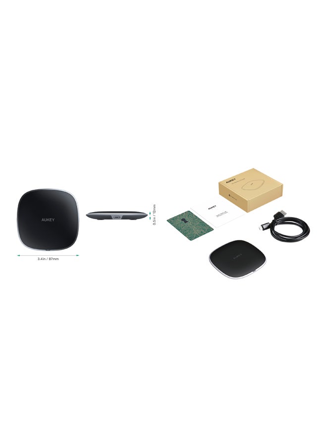 Aukey Graphite Lite Series 15W Wireless Fast Charger,LC-C6 Black - Image 3