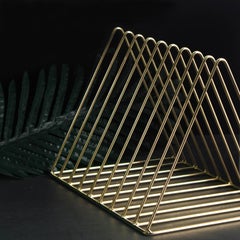 FRIEET Metal Bookend Triangle-shaped Yellow  - Image 2