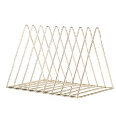 FRIEET Metal Bookend Triangle-shaped Yellow  - Image 1