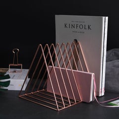 FRIEET Book Tray Triangle-Shaped Pink  - Image 2