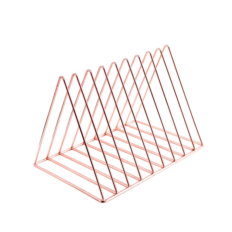 FRIEET Book Tray Triangle-Shaped Pink - Image 1