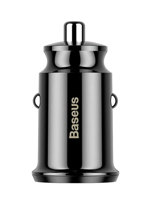 Fast Dual USB Mini Car Phone Charger Travel Adapter For Mobile Phones Black