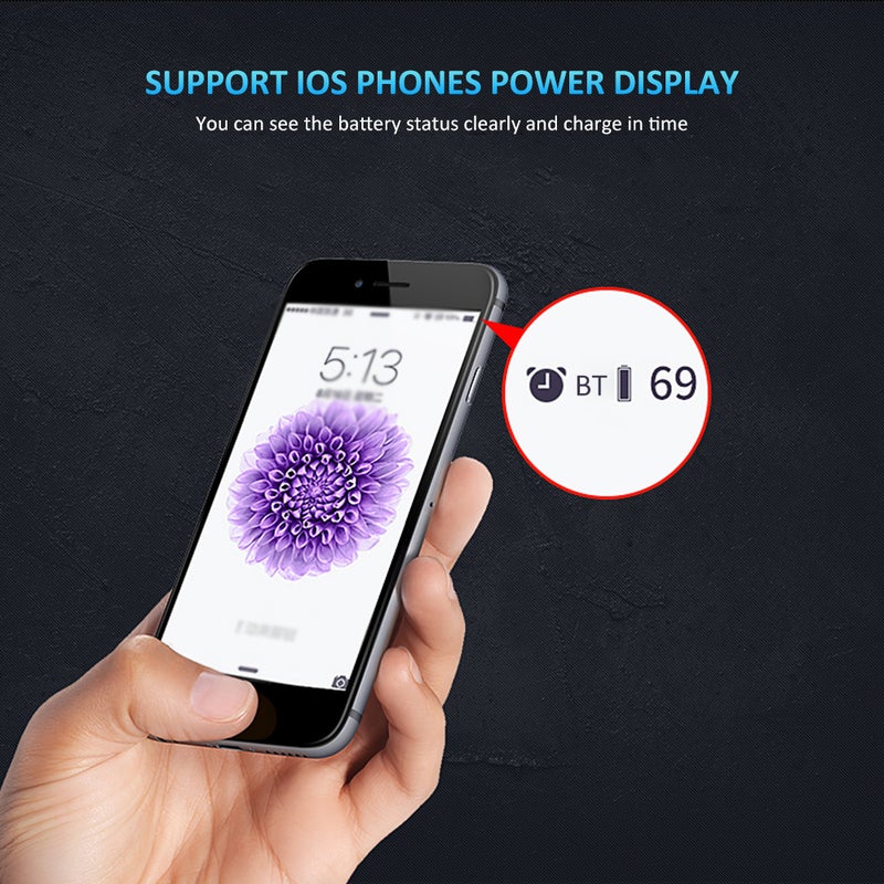 سماعة أذن لاسلكية V9 للسيارة تعمل بتقنية البلوتوث أسود - Image 2