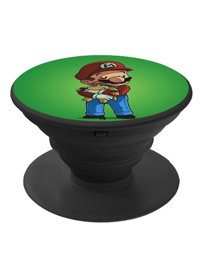 BP Super Mario Printed Pop Socket Phone Holder Green/Blue/Black - Image 1