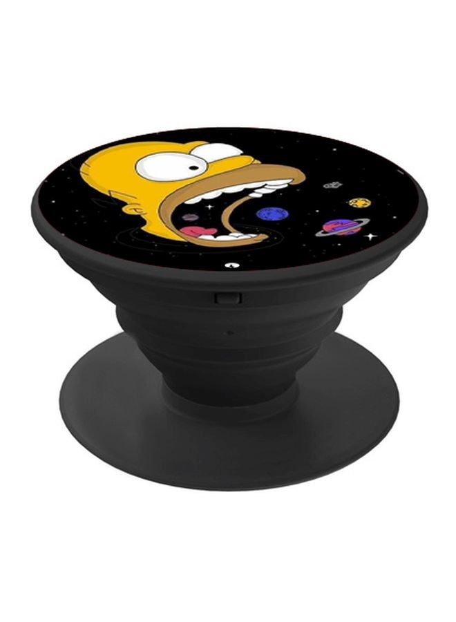 BP Cartoon Character Printed Pop Socket Phone Holder Black/Yellow/Blue - Image 1