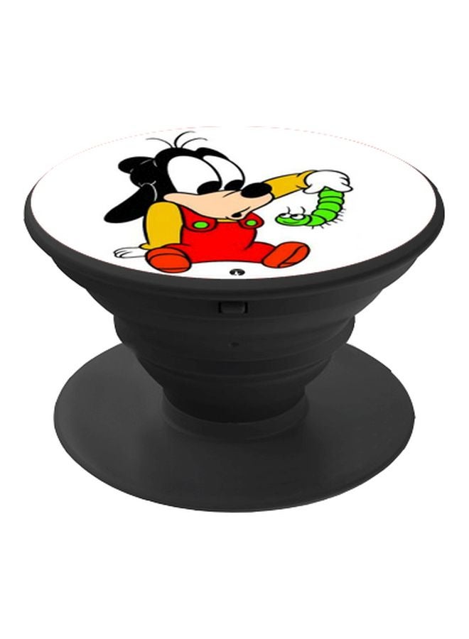 بي بي حامل هاتف على شكل مقبض أصابع منبثق بطبعة رسومات كرتونية أبيض/أحمر/أسود - Image 1