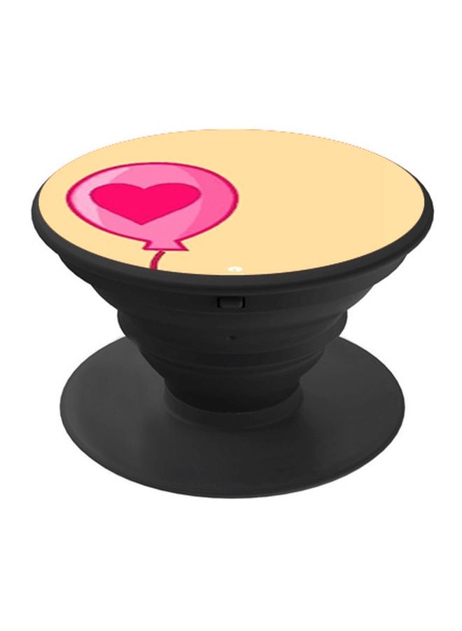 BP Balloon Printed Pop Socket Phone Holder Beige/Pink - Image 1