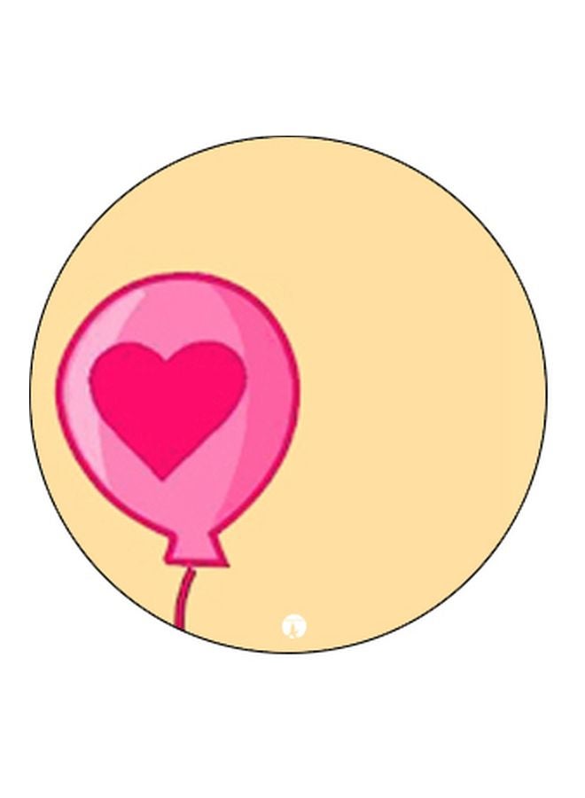 BP Balloon Printed Pop Socket Phone Holder Beige/Pink - Image 2