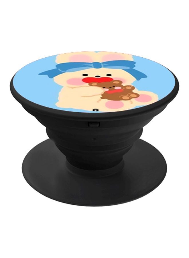 BP Cartoon Printed Pop Socket Phone Holder Blue/Beige/Brown - Image 1