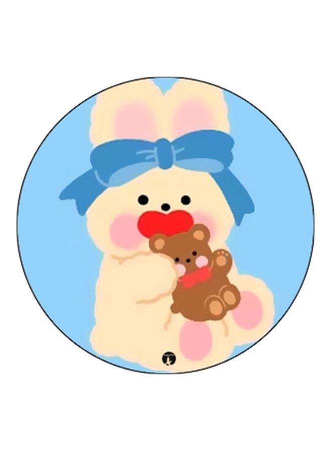 BP Cartoon Printed Pop Socket Phone Holder Blue/Beige/Brown - Image 2