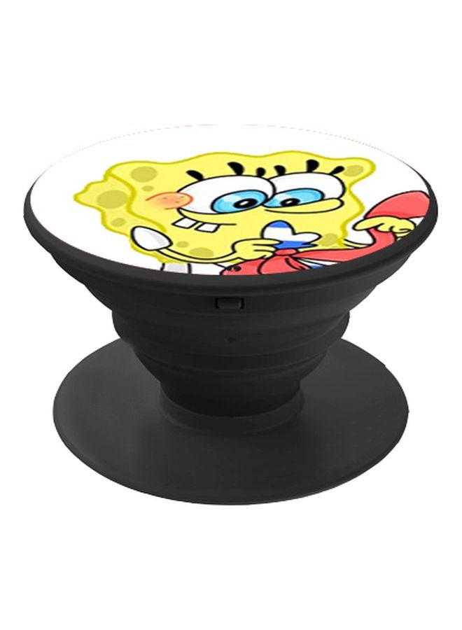 بي بي حامل هاتف بوب سوكيت بطبعة سبونج بوب أبيض/ أصفر/ أحمر - Image 1