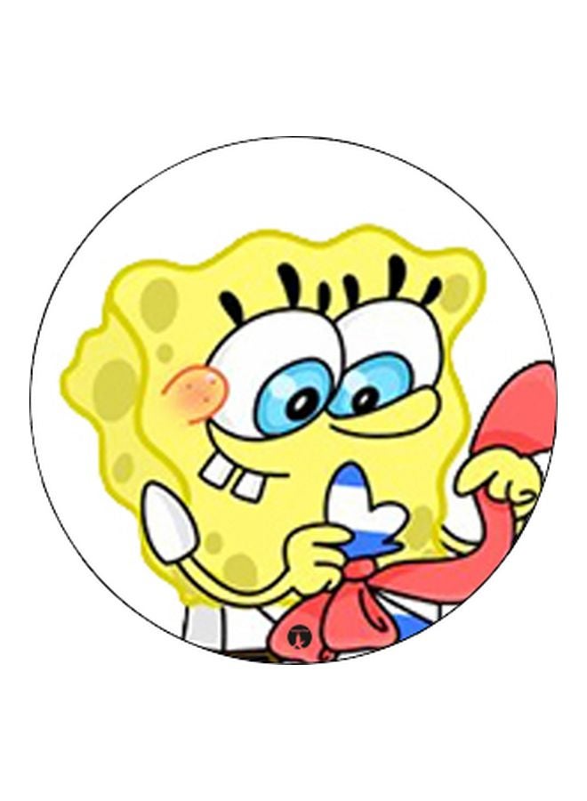 بي بي حامل هاتف بوب سوكيت بطبعة سبونج بوب أبيض/ أصفر/ أحمر - Image 2