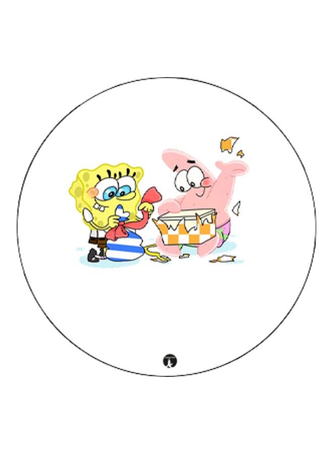 BP Spongebob And Patrick Printed Pop Socket Phone Holder White/Yellow/Pink - Image 2