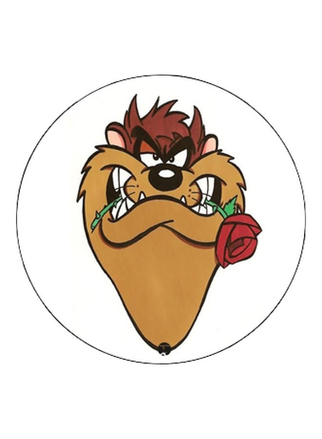 بي بي حامل هاتف على شكل مقبض أصابع منبثق بطبعة رسومات كرتونية أبيض/بني/أحمر - Image 2