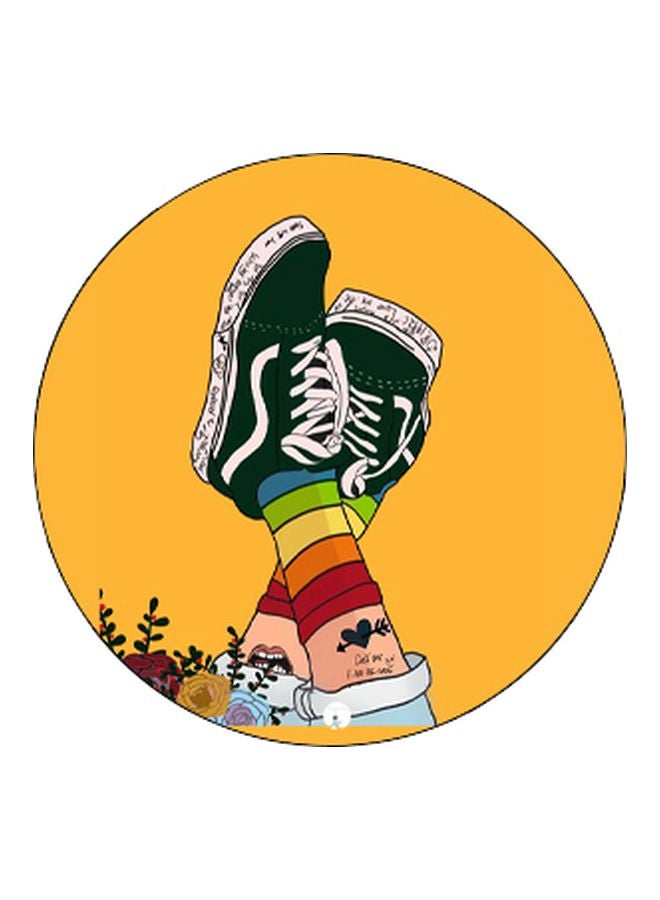 BP - Shoes Printed Pop Socket Phone Holder Orange/Green/Beige - Image 1