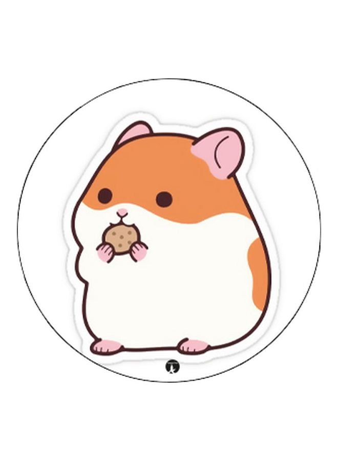 بي بي حامل هاتف على شكل مقبض أصابع منبثق بطبعة رسومات كرتونية أبيض/بني/وردي - Image 2