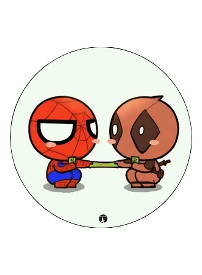 BP - Spiderman And Deadpool Printed Pop Socket Phone Holder White/Red/Black - Image 1