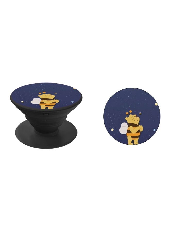 BP Winnie The Pooh Printed Pop Socket Phone Holder Blue/Yellow/Black - Image 2